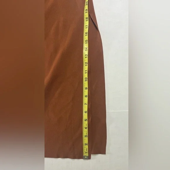 NWT Lucca Chic Brown Midi Dress with Side Slit Knit NEW - Picture 9 of 9